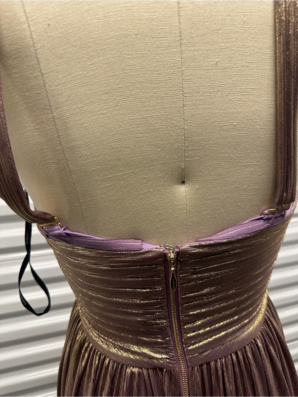 Retrofete Iris Lame Metallic Maxi Dress Sample Size Small - Picture 5 of 6